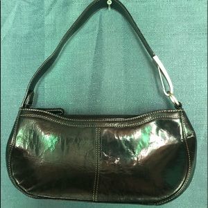 Black leather purse